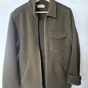 Taylor Stitch Green Wool Waffle Knit Jacket